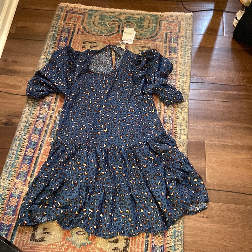 Animal print silk dress